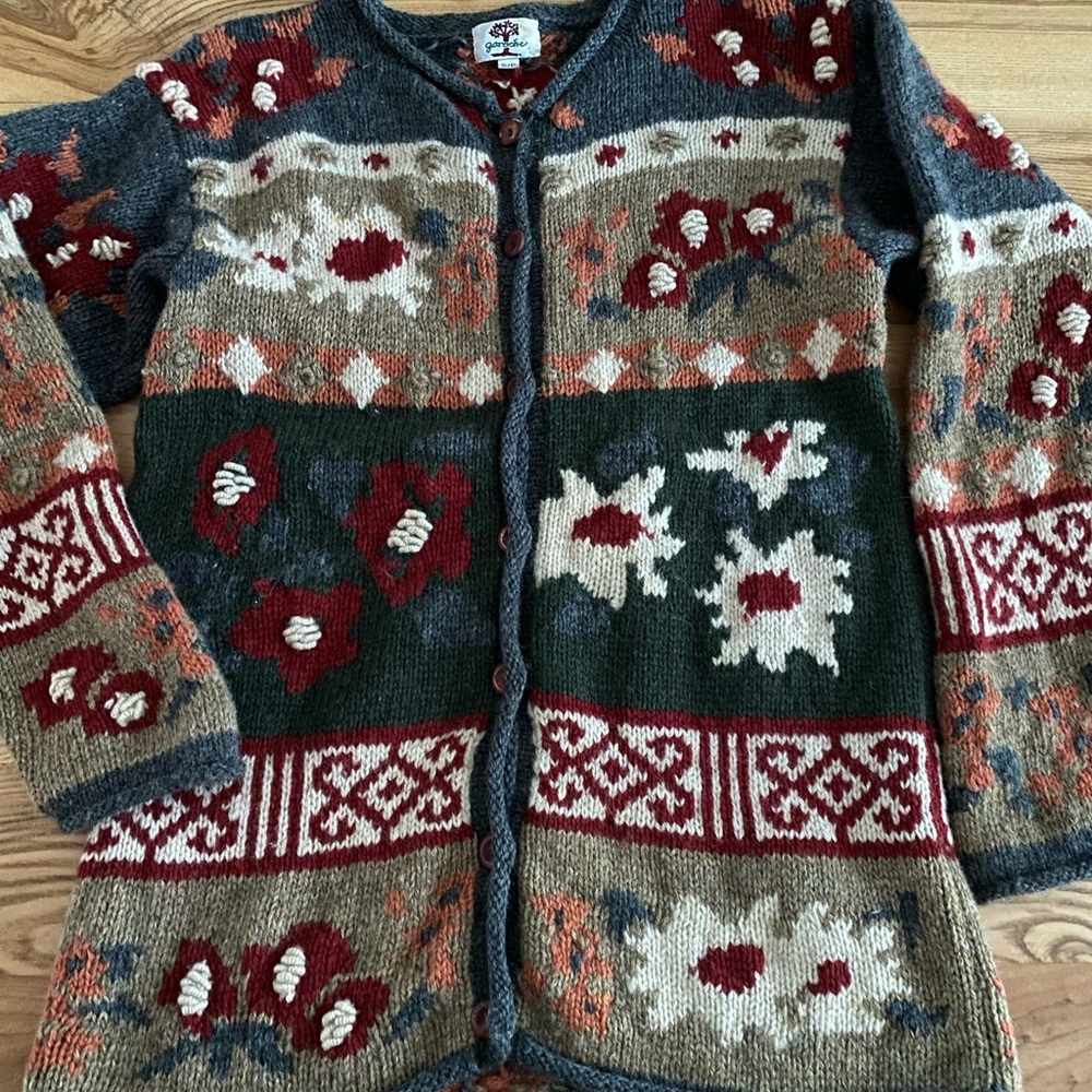 Women's Multicolor Knit Cardigan
